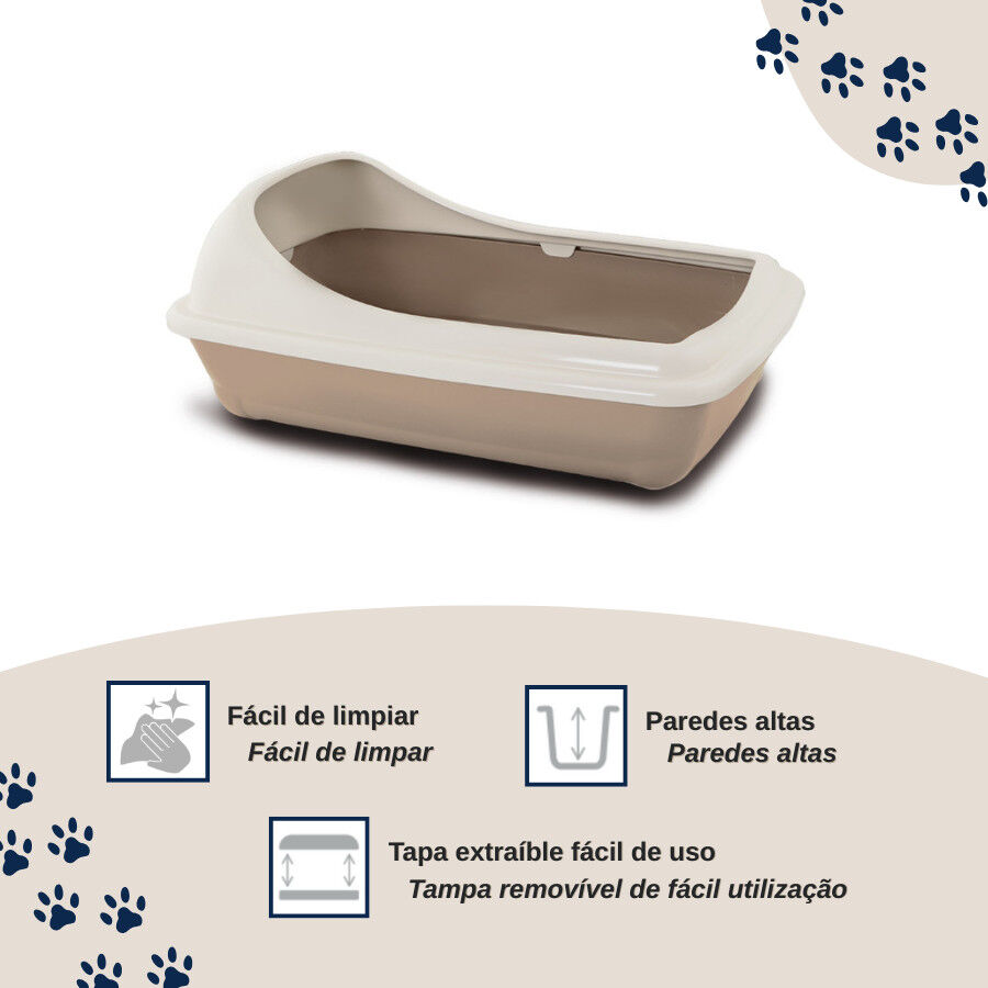 Nice Care Bandeja Sanitaria Birba Cornice Beige para gatos, , large Imagen numero 3